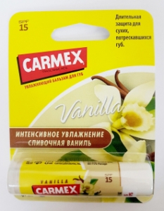 Carmex бальзам для губ со вкусом ванили
