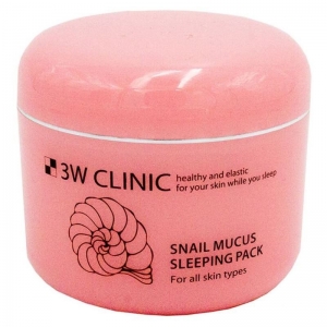 3W Clinic Snail Mucus Sleeping Pack Восстанавливающая маска ночного действия с муцином улитки
