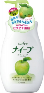 японская косметика Kracie Naive Мыло жидкое для тела с экстрактом яблока