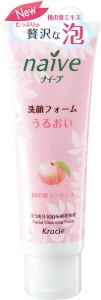 японская косметика Kracie Naive Пенка для умывания с экстрактом листьев персикового дерева