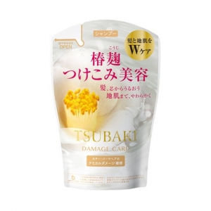 Shiseido Tsubaki Damage Шампунь для поврежденных волос с маслом камелии 380мл мягкая упаковка