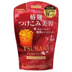 Shiseido Tsubaki Extra Moist Увлажняющий шампунь с маслом камелии 380мл мягкая упаковка